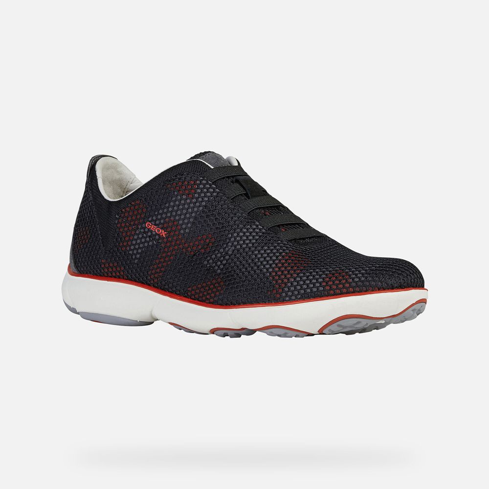 Geox Sneakers Navy/Red Nebula - Geox Mens Shoes - JLWFPZ846